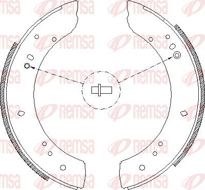 Remsa 4283.00 - Тормозные башмаки, барабанные autospares.lv