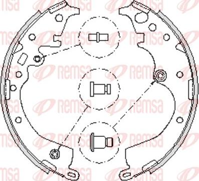 Remsa 4239.00 - Тормозные башмаки, барабанные autospares.lv