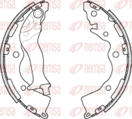 Remsa 4234.00 - Тормозные башмаки, барабанные autospares.lv