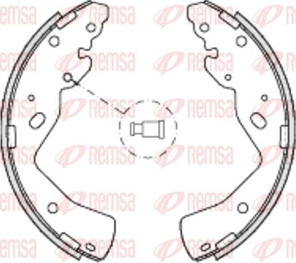 Remsa 4232.00 - Тормозные башмаки, барабанные autospares.lv