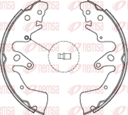 Remsa 4228.00 - Тормозные башмаки, барабанные autospares.lv