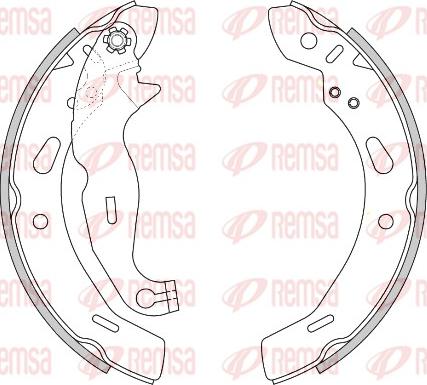 Remsa 4278.00 - Тормозные башмаки, барабанные autospares.lv