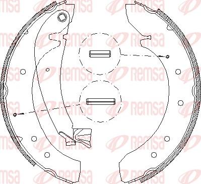 Remsa 4719.00 - Тормозные башмаки, барабанные autospares.lv