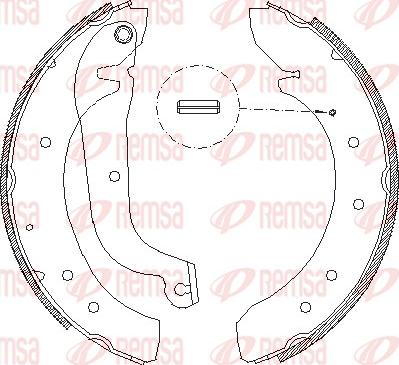 Remsa 4719.01 - Тормозные башмаки, барабанные autospares.lv