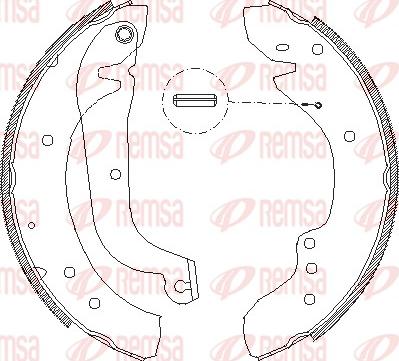 Remsa 4718.01 - Тормозные башмаки, барабанные autospares.lv