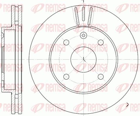 Remsa 6959.10 - Тормозной диск autospares.lv