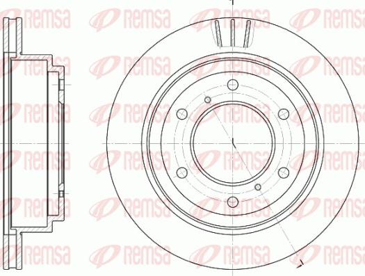 Remsa 6955.10 - Тормозной диск autospares.lv