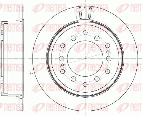 Remsa 6956.10 - Тормозной диск autospares.lv