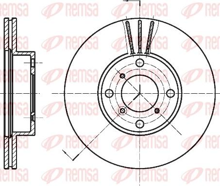 Remsa 6950.10 - Тормозной диск autospares.lv