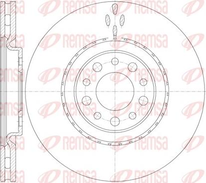 Remsa 6965.10 - Тормозной диск autospares.lv