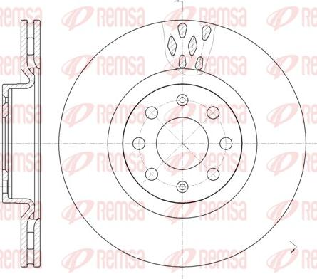 Remsa 6982.10 - Тормозной диск autospares.lv