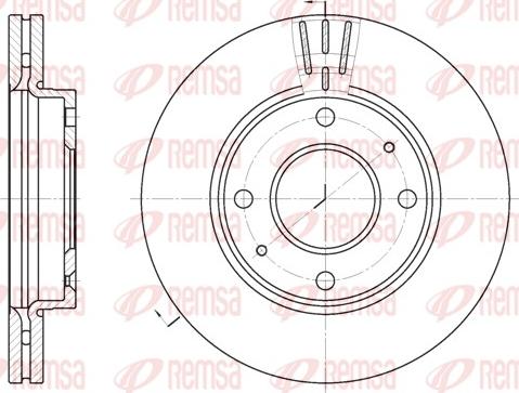 Remsa 6987.10 - Тормозной диск autospares.lv