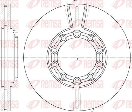 Remsa 6933.10 - Тормозной диск autospares.lv