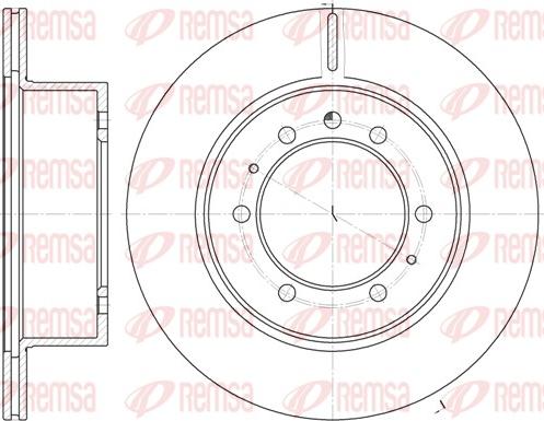 Remsa 6926.10 - Тормозной диск autospares.lv