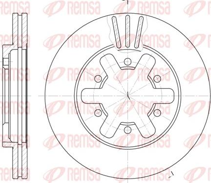 Remsa 6432.10 - Тормозной диск autospares.lv