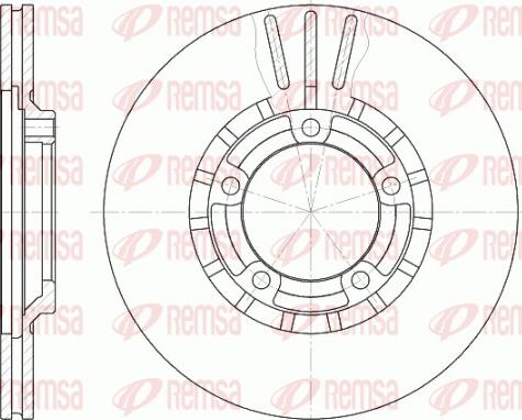 Remsa 6437.10 - Тормозной диск autospares.lv