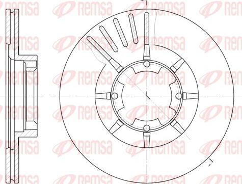 Remsa 6428.10 - Тормозной диск autospares.lv