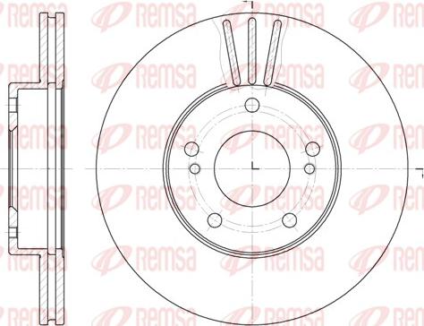 Remsa 6474.10 - Тормозной диск autospares.lv