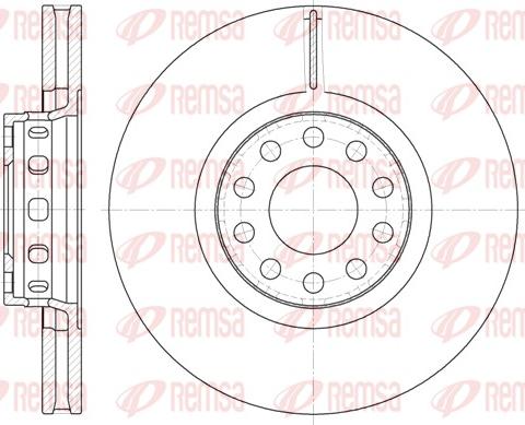 Remsa 6592.10 - Тормозной диск autospares.lv