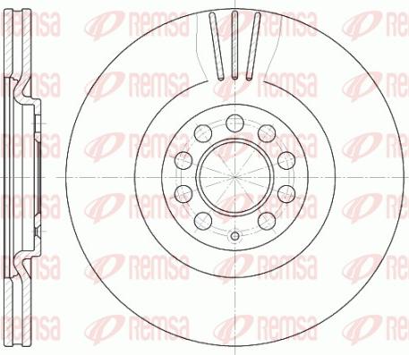 Remsa 6597.10 - Тормозной диск autospares.lv