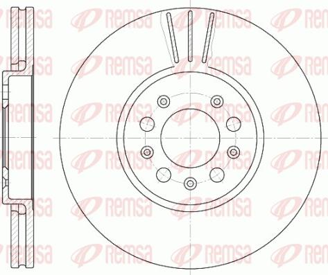 Remsa 6544.10 - Тормозной диск autospares.lv