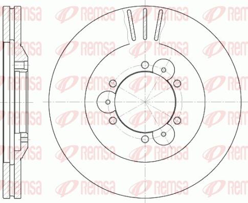 Remsa 6560.10 - Тормозной диск autospares.lv