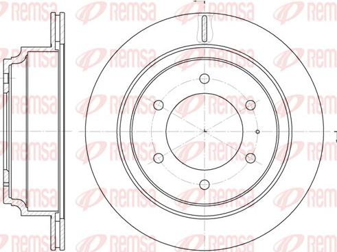 Remsa 6515.10 - Тормозной диск autospares.lv