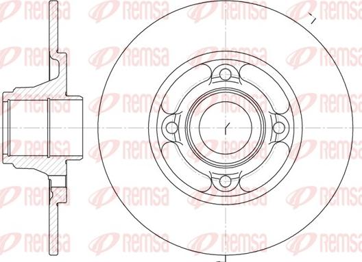 Remsa 6537.00 - Тормозной диск autospares.lv