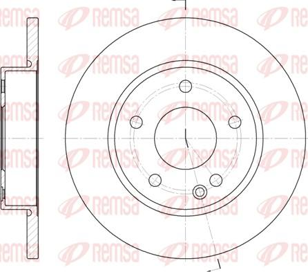 Remsa 6526.00 - Тормозной диск autospares.lv