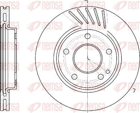 Remsa 6527.10 - Тормозной диск autospares.lv