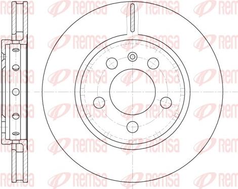 Remsa 6646.10 - Тормозной диск autospares.lv