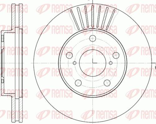 Remsa 6640.10 - Тормозной диск autospares.lv