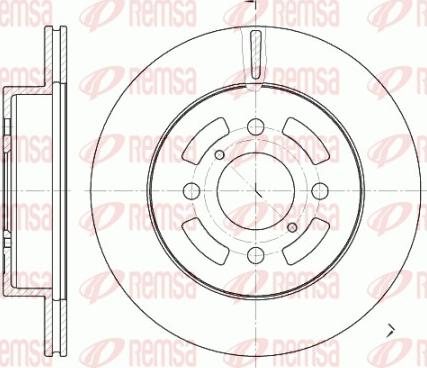 Remsa 6642.10 - Тормозной диск autospares.lv