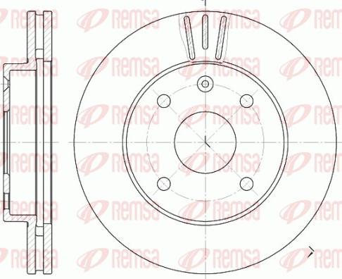 Remsa 6656.10 - Тормозной диск autospares.lv