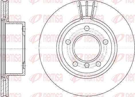 Remsa 6652.10 - Тормозной диск autospares.lv