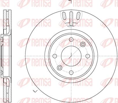 Remsa 6657.10 - Тормозной диск autospares.lv