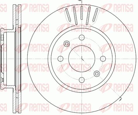 Remsa 6666.10 - Тормозной диск autospares.lv