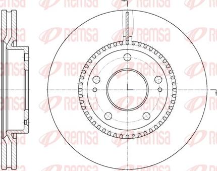 Remsa 6663.10 - Тормозной диск autospares.lv