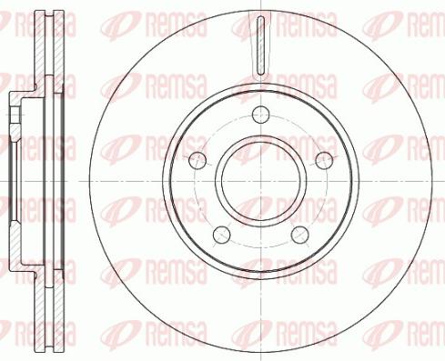 Remsa 6662.10 - Тормозной диск autospares.lv