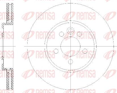 Remsa 6614.10 - Тормозной диск autospares.lv