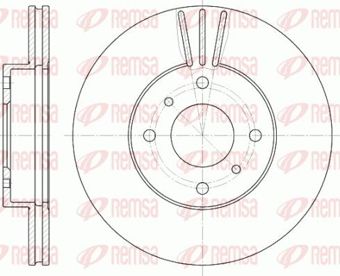 Remsa 6610.10 - Тормозной диск autospares.lv