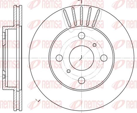 Remsa 6618.10 - Тормозной диск autospares.lv