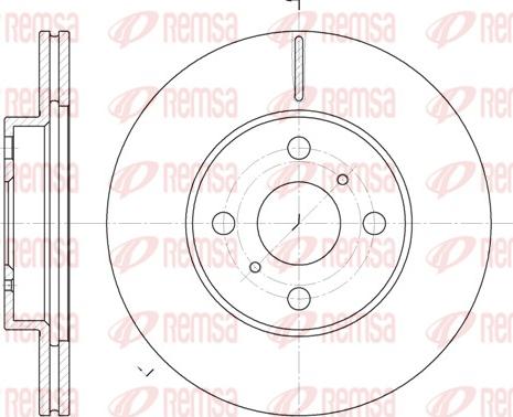 Remsa 6635.10 - Тормозной диск autospares.lv