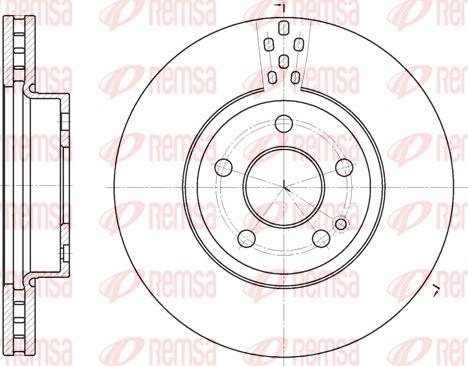 Remsa 6679.10 - Тормозной диск autospares.lv