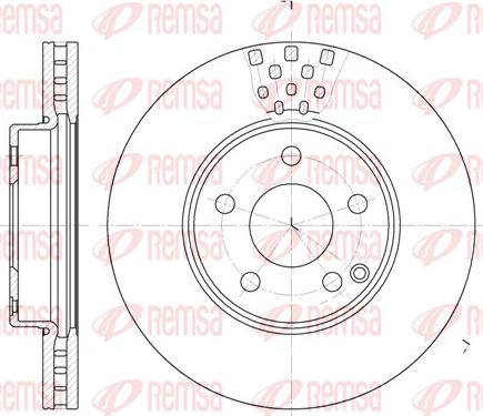 Remsa 6676.10 - Тормозной диск autospares.lv