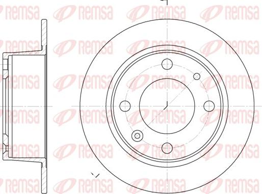 Remsa 6021.00 - Тормозной диск autospares.lv