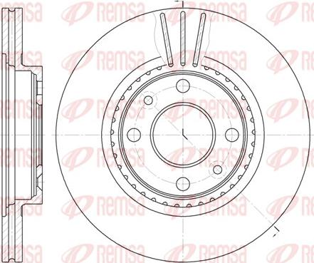 Remsa 6144.10 - Тормозной диск autospares.lv