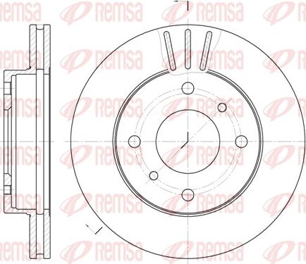 Remsa 6146.10 - Тормозной диск autospares.lv