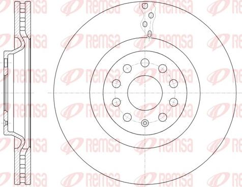 Remsa 61485.10 - Тормозной диск autospares.lv