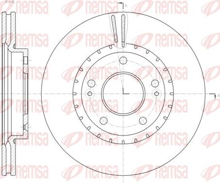 Remsa 61434.10 - Тормозной диск autospares.lv